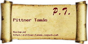 Pittner Tamás névjegykártya